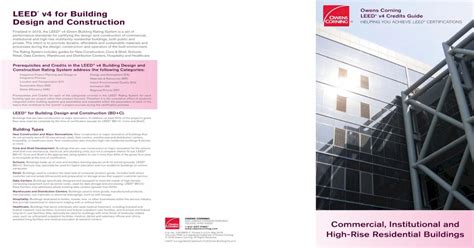 owens corning certification|LEED v4 for Building Owens Corning LEED v4 Credits Guide。